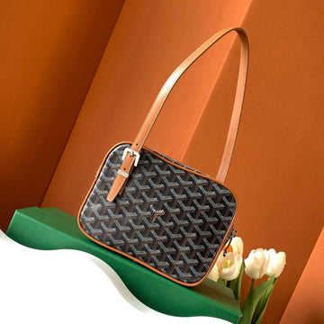 Goya Second-Hand Toast Bag 21CM Black And Tan Canvas