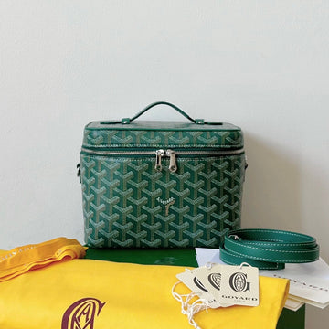 Goya Makeup Box Bag 20CM Green Canvas