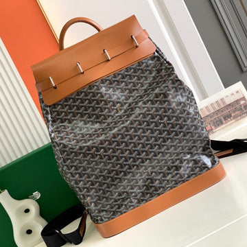 Goya Steamer Pm Bag 48CM Black And Tan Canvas