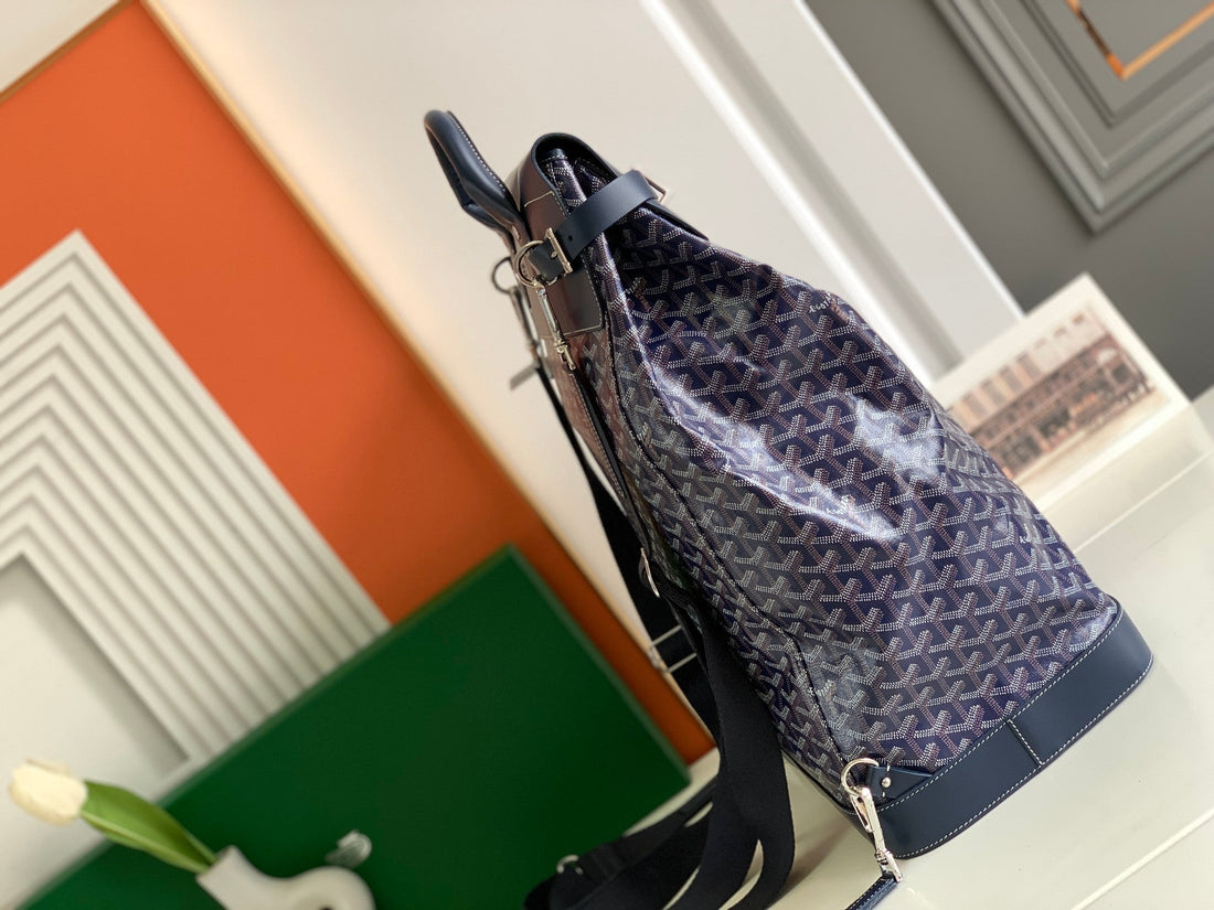 Goya Steamer Pm Bag 48CM Navy Blue Canvas