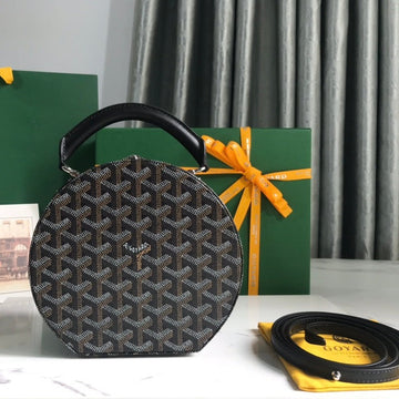 The Alto Hatbox Trunk Bag 18CM Black Canvas