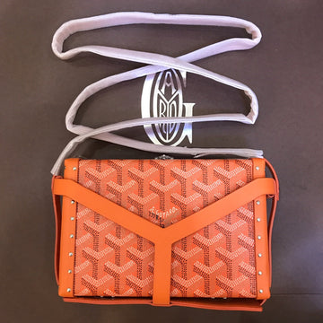Minaudiere Trunk Bag 17CM Orange Canvas