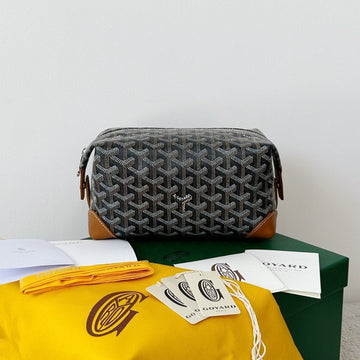 Goya Cosmetic Bag 24CM Black And Tan Canvas