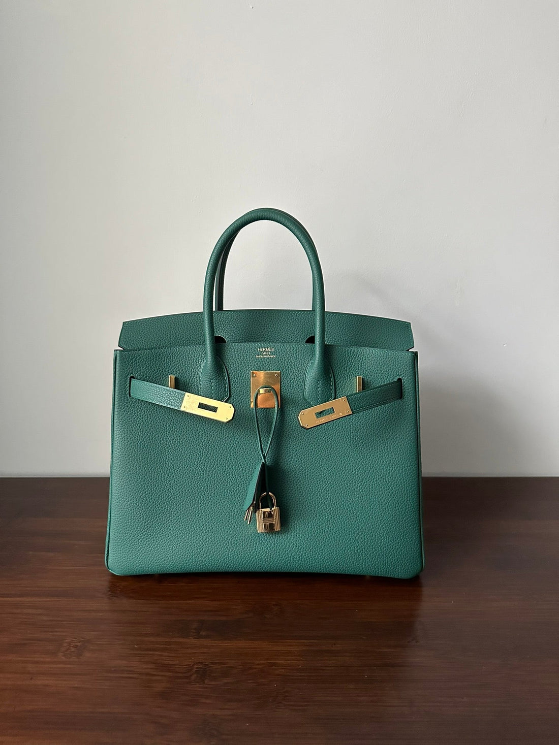 HM Birkin 30CM Malachite Togo Leather Gold Hardware