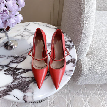 Rockstud Straps Pump 90MM Red