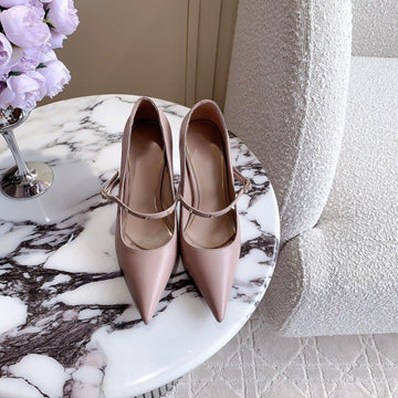 Rockstud Straps Pump 90MM Rose Cannelle