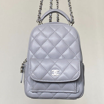 Chanel 25 Backpack 18CM Lilac Caviar Leather