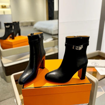 Hm Saint Germain Ankle Boot 85MM Black Cowhide 961647