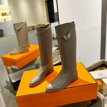 Hm Stivali Jumping 20MM Beige Light Brown Cowhide 961660
