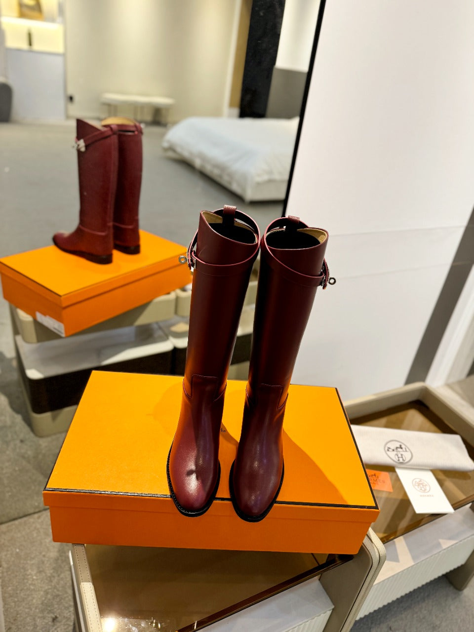 Hm Stivali Jumping 20MM Burgundy Cowhide 961662