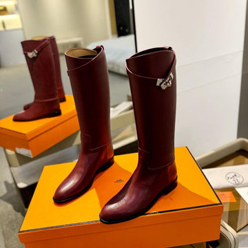 Hm Stivali Jumping 20MM Burgundy Cowhide 961662