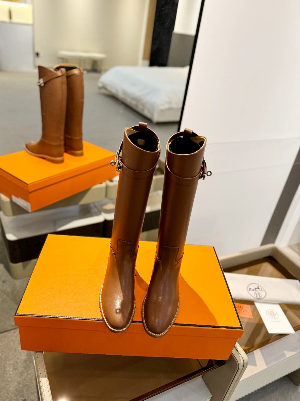 Hm Stivali Jumping 20MM Brown Cowhide 961664
