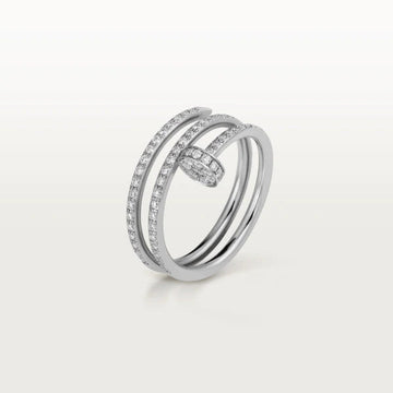 Juste Ring 1.8mm Silver Double Row Diamonds